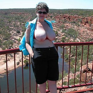 Naughty nude mature women outdoors