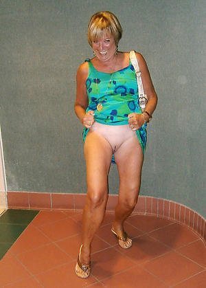 Horny upskirt mature women