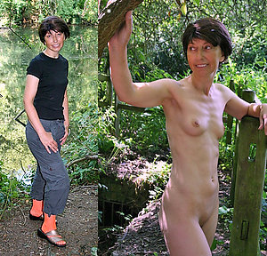 Sweet older milf dressed undressed
