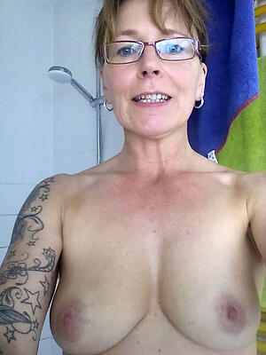 Pretty naked glasses mature
