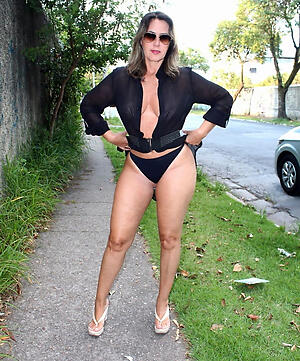 Beautiful mature women outdoors stark naked