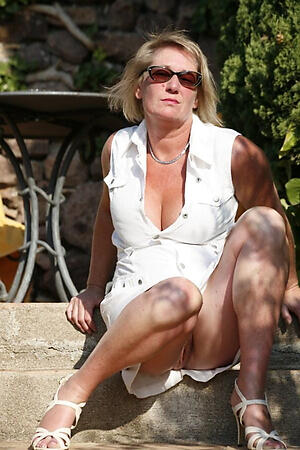 Slutty mature broach upskirt